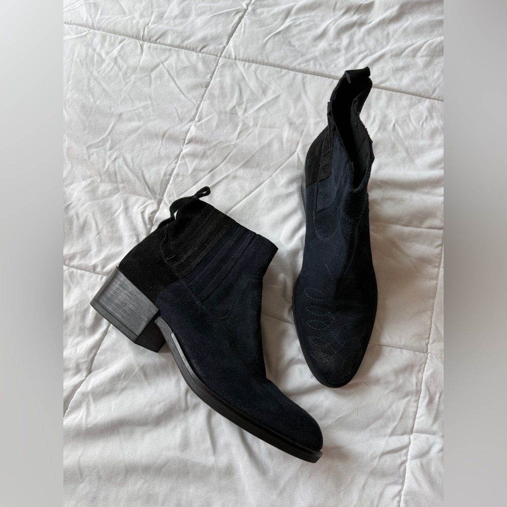 Morena Gabbrielli Black & Navy Suede Women’s Boots 39